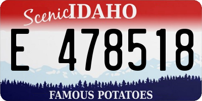 ID license plate E478518