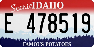 ID license plate E478519