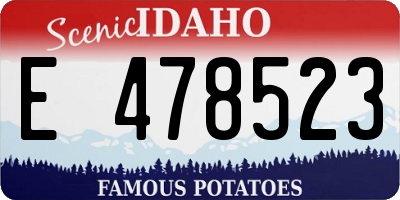 ID license plate E478523