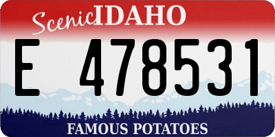 ID license plate E478531