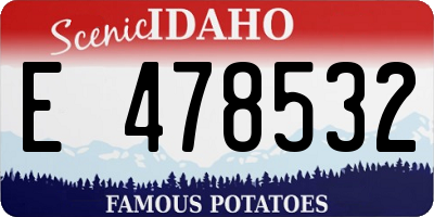 ID license plate E478532