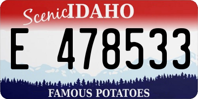 ID license plate E478533