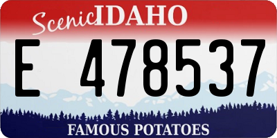 ID license plate E478537