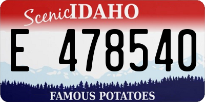 ID license plate E478540