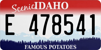 ID license plate E478541