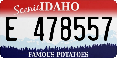 ID license plate E478557