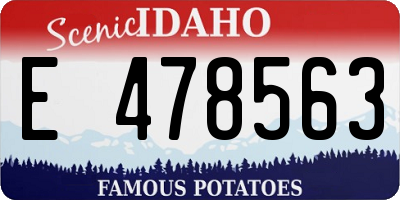 ID license plate E478563