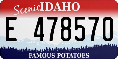 ID license plate E478570