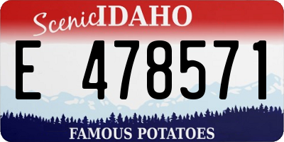 ID license plate E478571