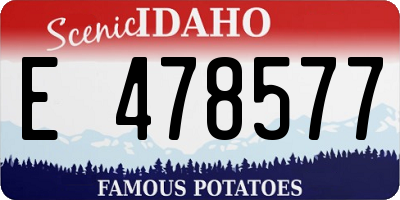 ID license plate E478577