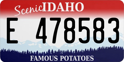 ID license plate E478583