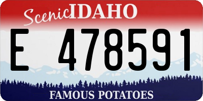 ID license plate E478591