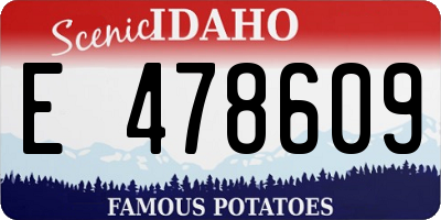 ID license plate E478609
