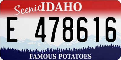 ID license plate E478616