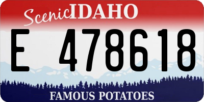ID license plate E478618