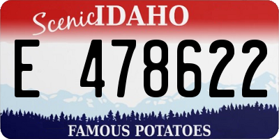 ID license plate E478622