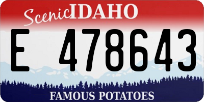 ID license plate E478643