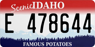 ID license plate E478644