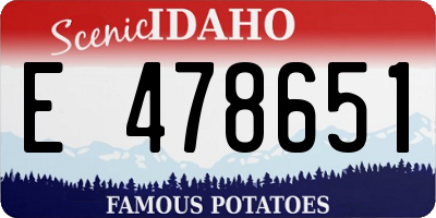 ID license plate E478651
