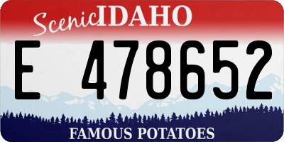ID license plate E478652