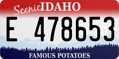 ID license plate E478653