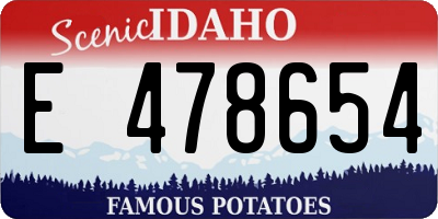 ID license plate E478654