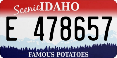 ID license plate E478657
