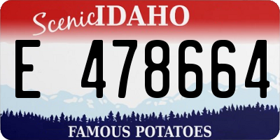 ID license plate E478664