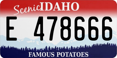 ID license plate E478666