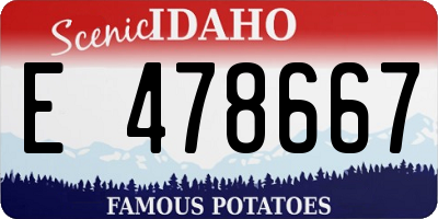 ID license plate E478667