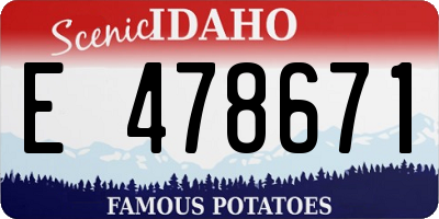 ID license plate E478671