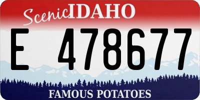 ID license plate E478677