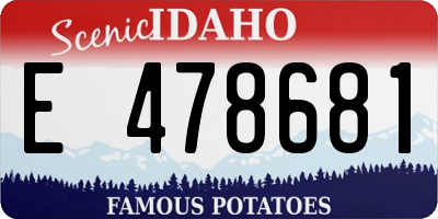 ID license plate E478681
