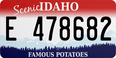 ID license plate E478682
