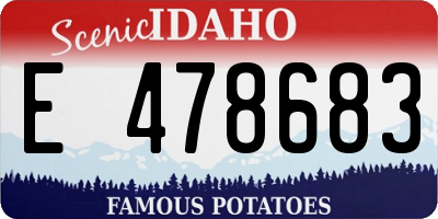 ID license plate E478683