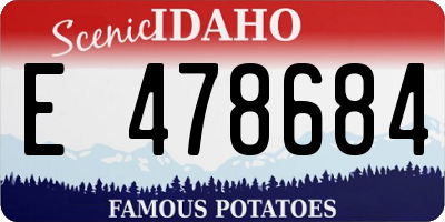 ID license plate E478684