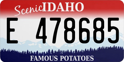 ID license plate E478685
