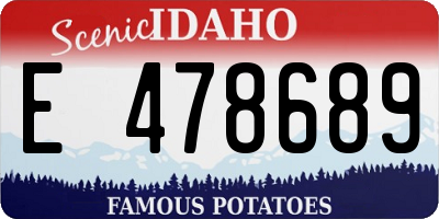ID license plate E478689