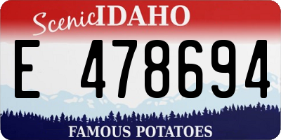 ID license plate E478694