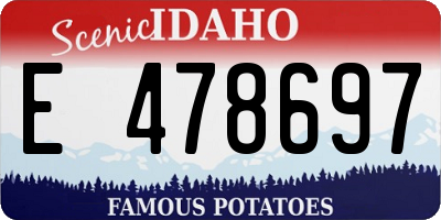 ID license plate E478697