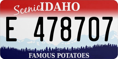 ID license plate E478707