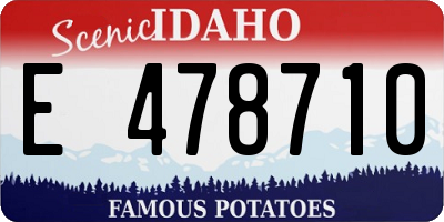ID license plate E478710