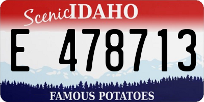 ID license plate E478713