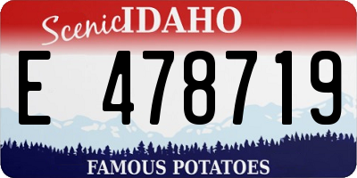 ID license plate E478719
