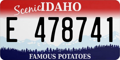 ID license plate E478741