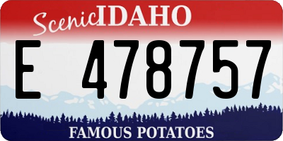 ID license plate E478757