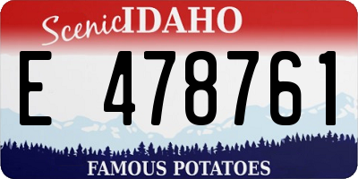 ID license plate E478761