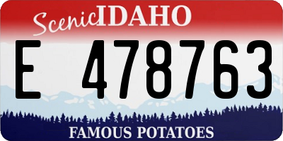 ID license plate E478763