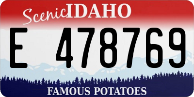ID license plate E478769