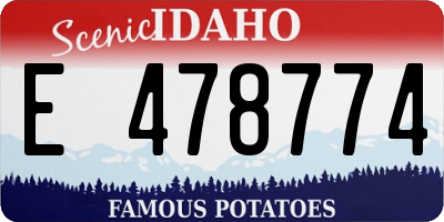 ID license plate E478774